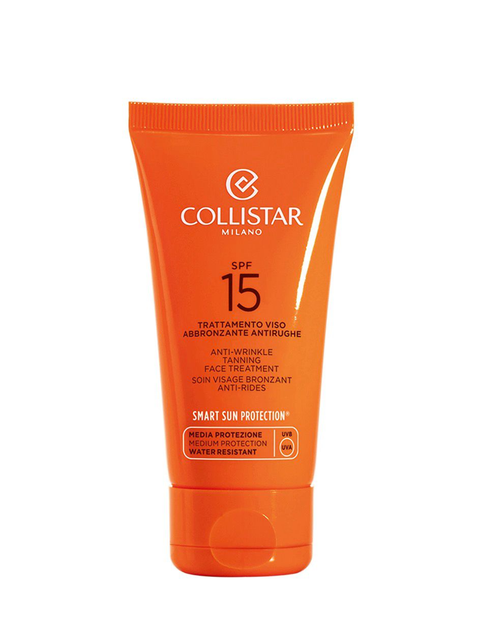 Collistar Trattamento Viso Abbronzante Antirughe SPF 15
Water resistant - protezione DNA 50 ml