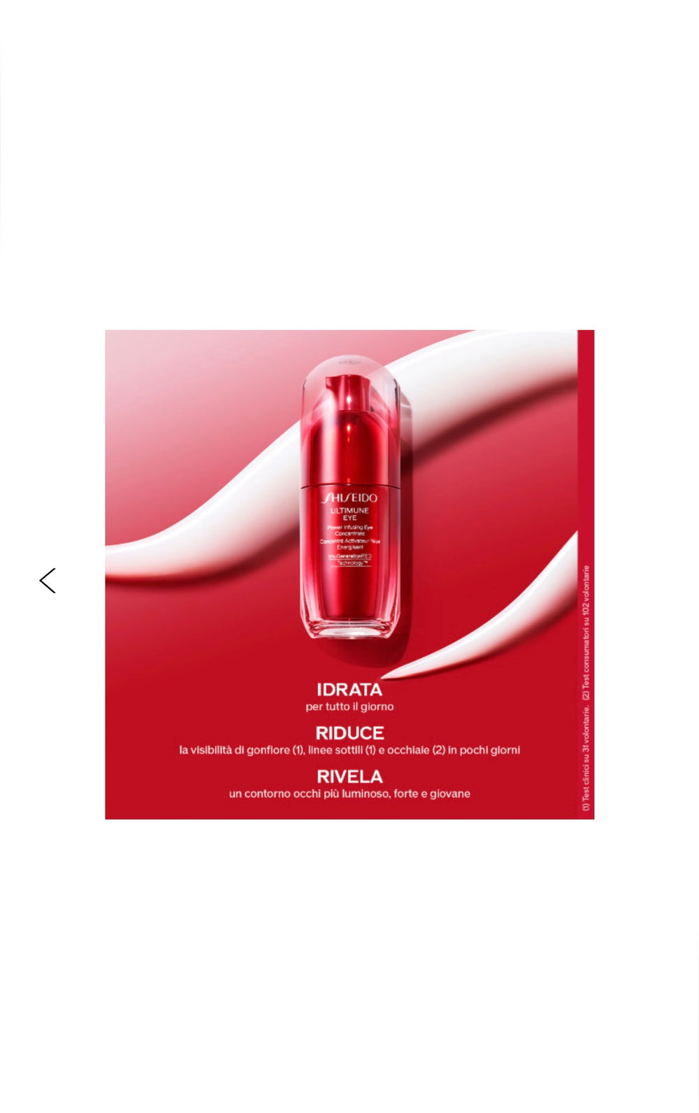 Shiseido contorno occhi concentrato power infusing
