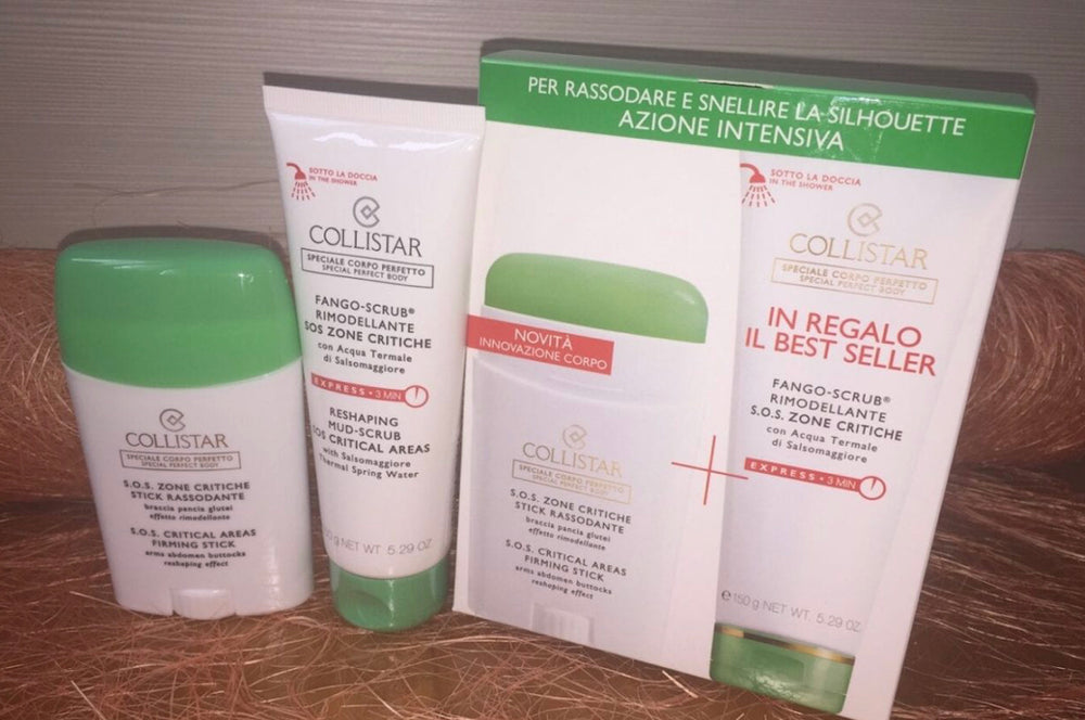 Collistar kit Fango Scrub Rimodellante 150 g + Stick Rassodante SOS zone critiche 75 ml