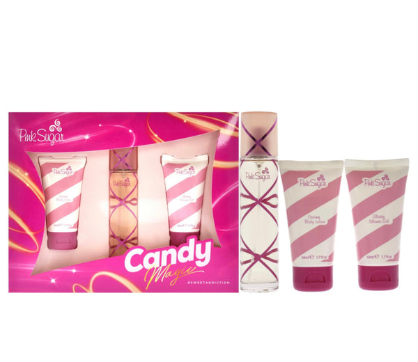 Confezione Pink Sugar Candy Magic Eau De Toilette 100ml + Gel doccia 50ml + Lozione corpo 50ml