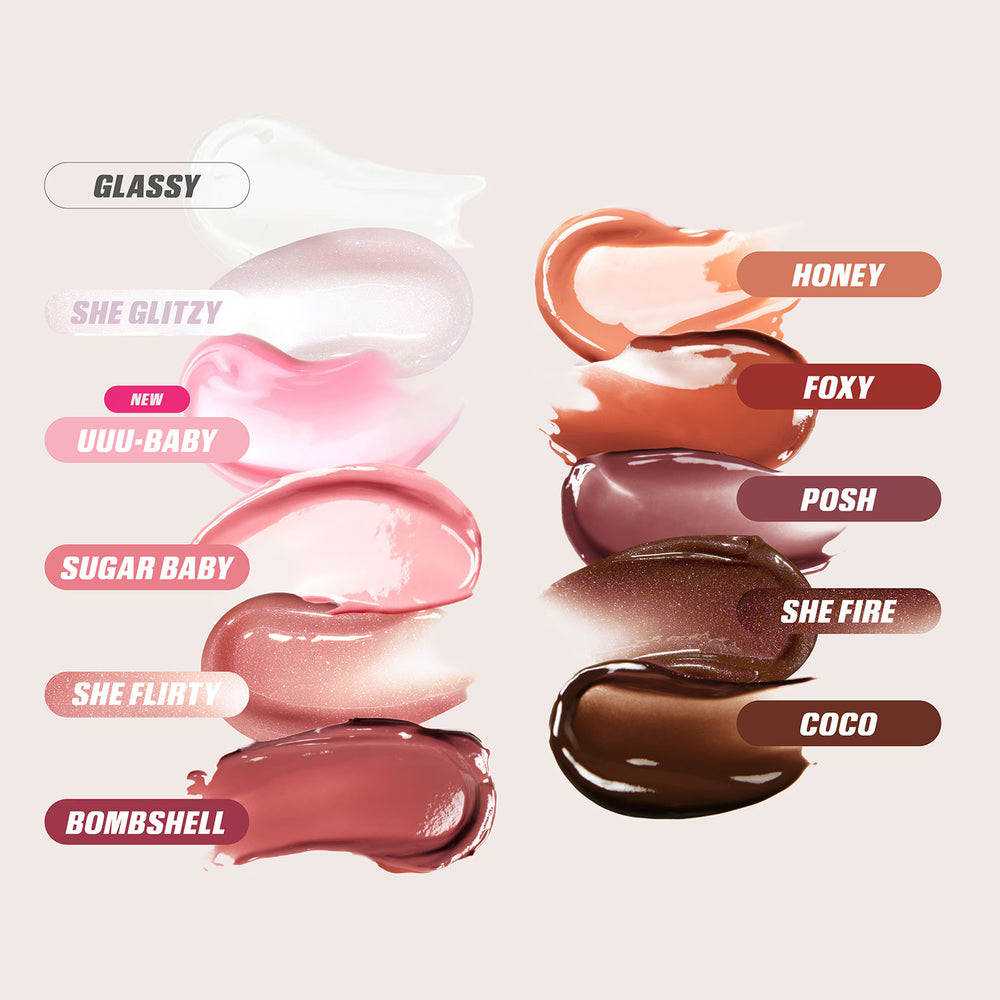 HUDA BEAUTY FAUX FILTER EXTRA SHINE LIP GLOSS