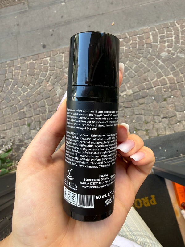Crema antirughe protettiva spf50 Ischia sorgente di bellezza