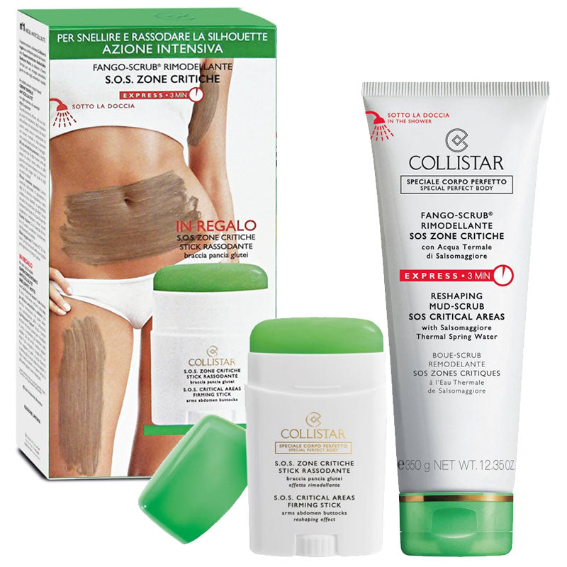 Collistar kit Fango Scrub Rimodellante 350 g + Stick Rassodante SOS zone critiche 25 ml