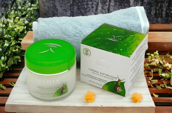 Ischia sorgente di bellezza crema viso collo e decolletè con bava di lumaca bio e acido jaluronico all’acqua termale 100ml