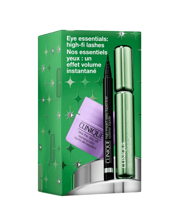 Kit Clinique 3 pezzi mascara+eyeliner +burro struccante