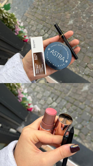 ‼️PROMO 3x matita mini size Ysl+blush in crema beauty act+cipria astra in polvere libera traslucida